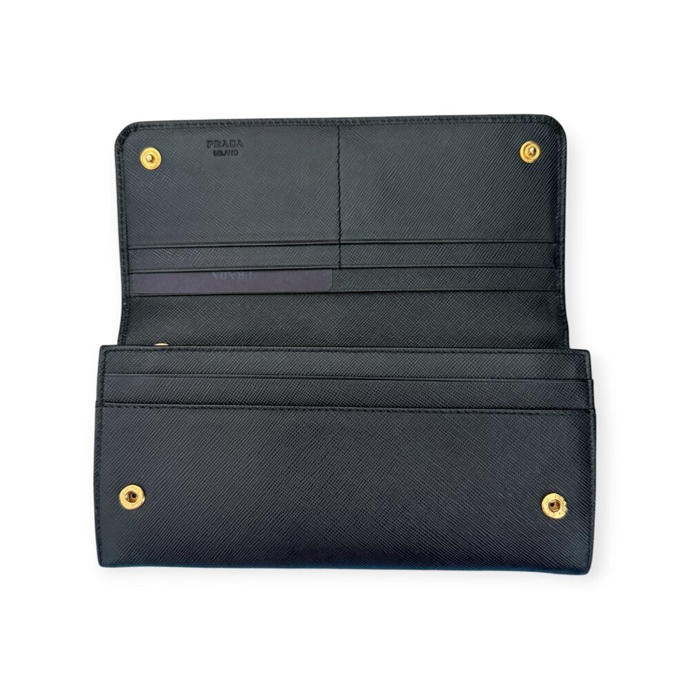 Authentic Prada Large Black Saffiano Leather Wallet - Picture 3 of 11